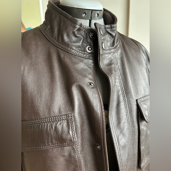 Black Brown 1826 Leather Jacket with lots of pockets - Picture 4 of 8